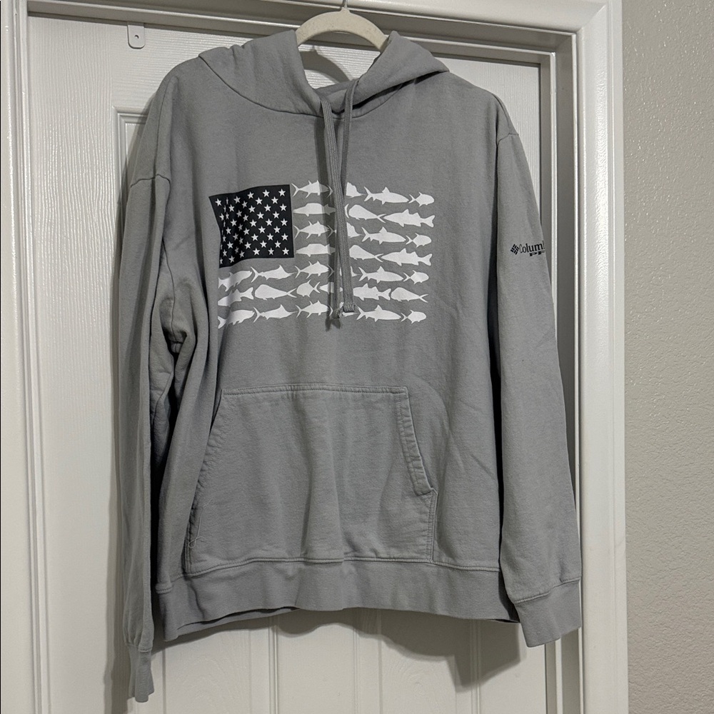 Columbia Light Gray Fleece Hoodie